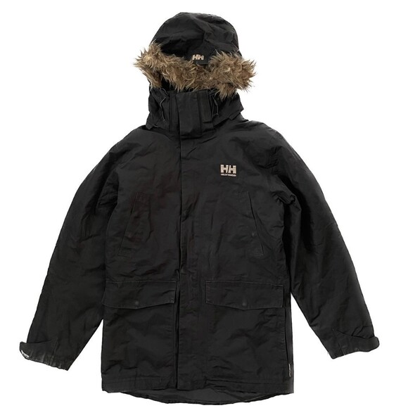 Vintage Y2K Helly Hansen Helly Tech Warmcore Parka Fur Hooded Jacket Size M